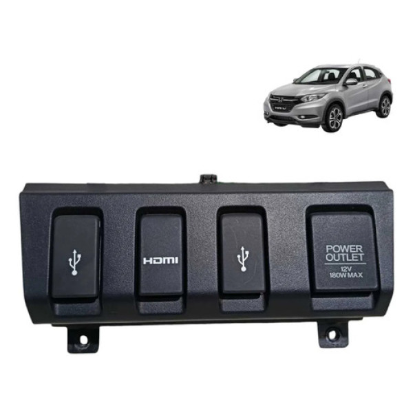 Entrada Auxiliar Usb Honda Hr-v 2016 2017 2018 2019 2021 Cinza