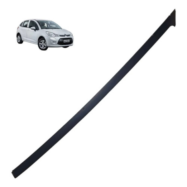 Friso Teto Panorâmico Citroën C3 2013 2014 2015 Esquerda Preto