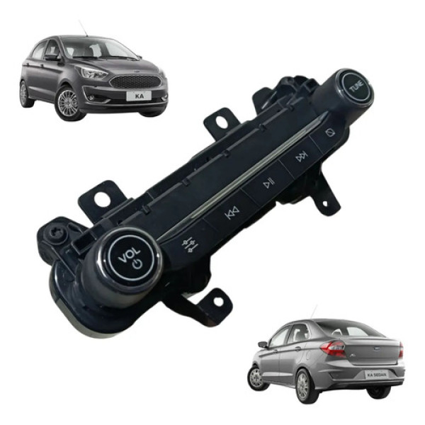Botão Comando Painel Som Ford Ka 2019 2020 2021 Preto