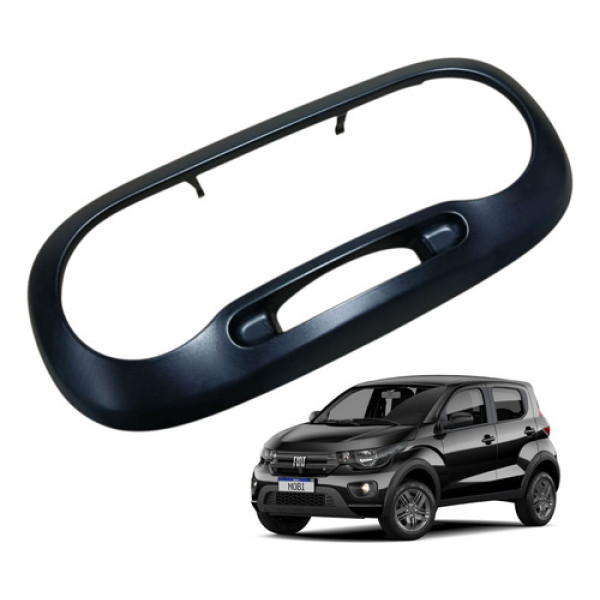 Moldura Painel Comando Ar Fiat Mobi 2017 2018 2019 2020 Preto