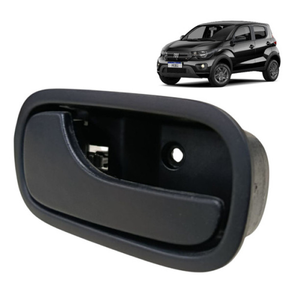 Maçaneta Interna Porta Fiat Mobi 2017 2018 /20 Esquerda Preto