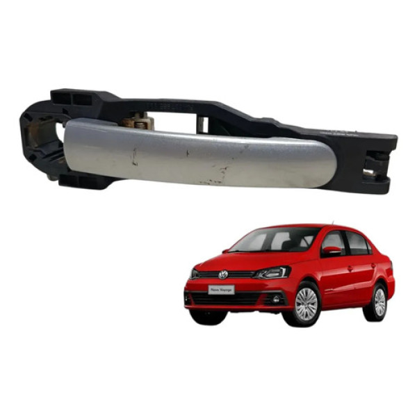Maçaneta Externa Vw Gol Voyage 2010 2017 Dianteira Esquerda Prateado Dianteira