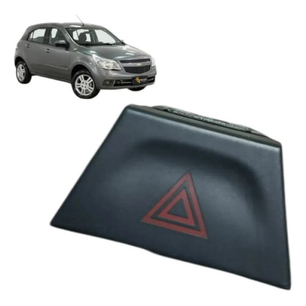 Botão Pisca Alerta Chevrolet Agile Montana 2009 2010 / 2014 Preto
