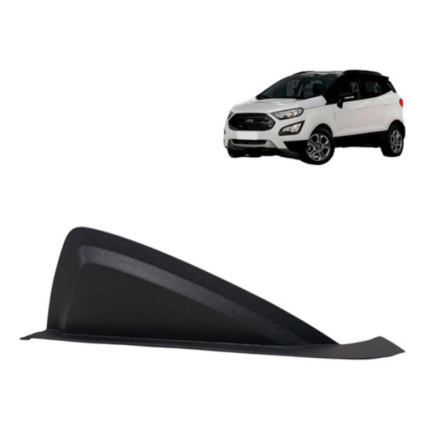 Acabamento Esquerdo Painel Ford Ecosport 2018 2019 2020 2021 Preto Acabamento