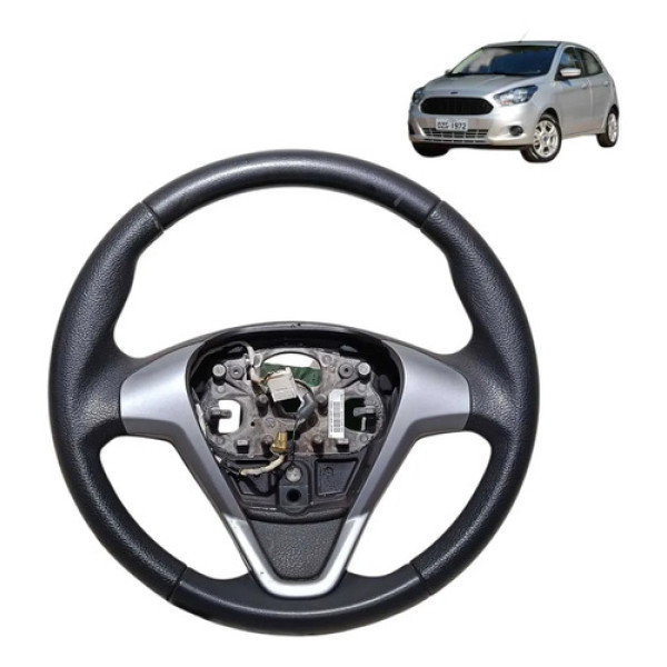 Volante Direção Ford Ka 1.0 2015 2016 2017 2018 2019 2021 Preto
