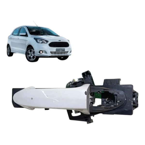 Maçaneta Externa Ford Ka 2015 2016 2021 Dianteira Esquerda Branco Dianteira