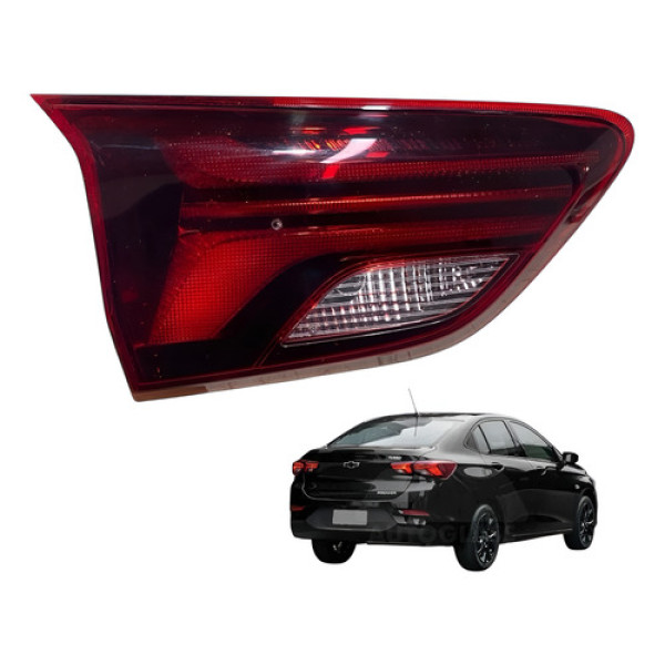 Lanterna Tampa Traseira Onix Plus Esquerda Sem Led Detalhe Esquerdo/motorista Vermelho