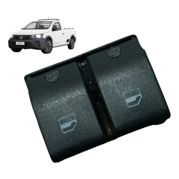 Botão Duplo Vidro Vw Saveiro Gol Voyage Fox Polo 2015 / 2023