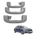 Kit Alça Puxador Teto Chevrolet Cruze 2013 2014 2015 Cinza