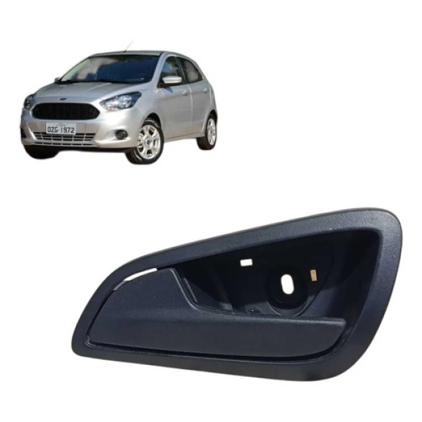 Maçaneta Interna Porta Ford Ka 2015 2016 2017 2018 Esquerda Preto Dianteira/traseira