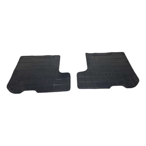 Par Tapete Traseiro Renault Sandero 2016 2017 2018 2019 Preto