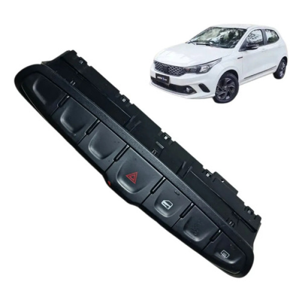 Comando Botão Pisca Alerta Fiat Argo Cronos 2018 2019 / 2023 Preto