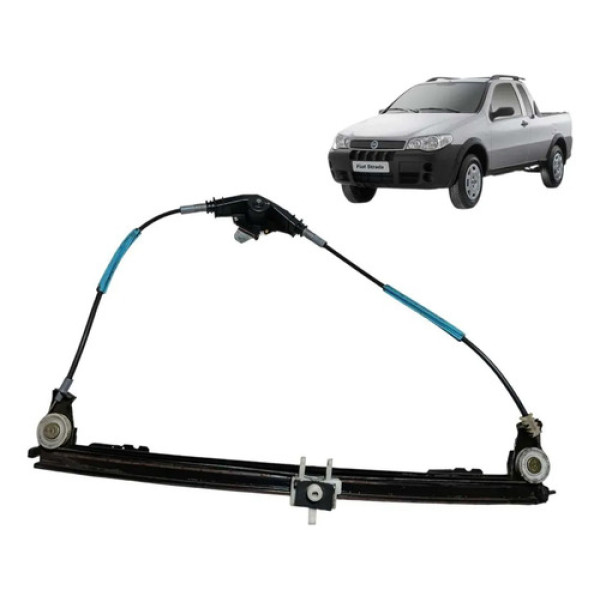 Máquina Vidro Manual Fiat Strada Palio 2006 2007 Direita