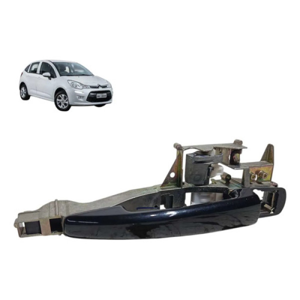 Maçaneta Externa Citroën C3 2013 2019 Dianteira Esquerda Preto Dianteira