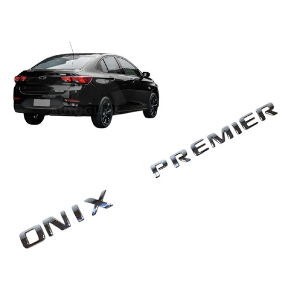 Letreiro Emblema Tampa Mala Onix Plus Premier 2020 2023 Cromado
