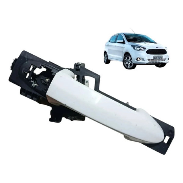 Maçaneta Externa Ford Ka 2015 2016 / 2020 Dianteira Esquerda Branco Dianteira