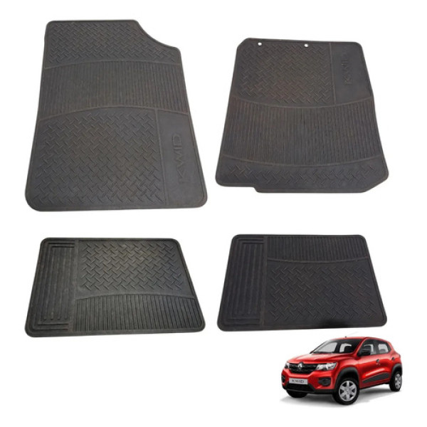 Jogo Tapete Renault Kwid Zen 2018 2019 2020 2021 2022 2023 Preto