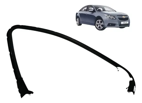 Moldura Janela Porta Cruze 2012 2013 2014 Dianteira Direita Preto