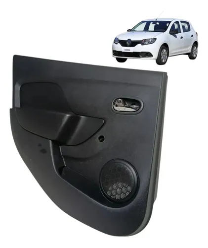 Forro Porta Sandero Logan 2014 2015 / 2019 Traseira Esquerda Preto