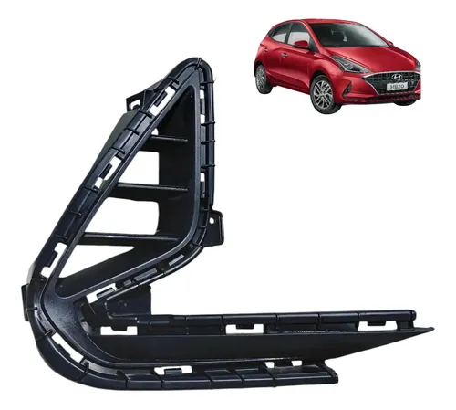 Moldura Farol Milha Hyundai Hb20 2021 Direito Preto Direito