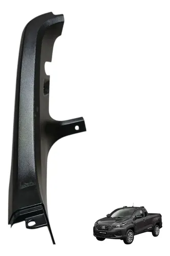 Moldura Caçamba Fiat Strada 2024 2025 2026 Lado Esquerdo Preto