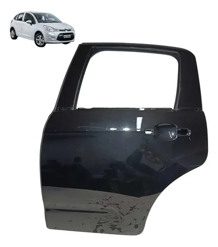 Porta Citroën C3 Tendance 2012 2013 2020 Traseira Esquerda Traseira Esquerda Preto