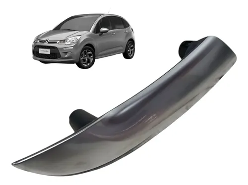 Puxador Interno Porta Citroen C3 2013 2014 2015  Motorista Preto/prata