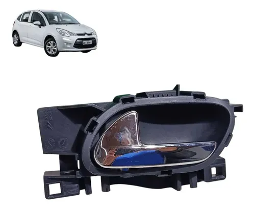 Maçaneta Interna Citroën C3 2013 2017 Dianteira Esquerda Preto Dianteira