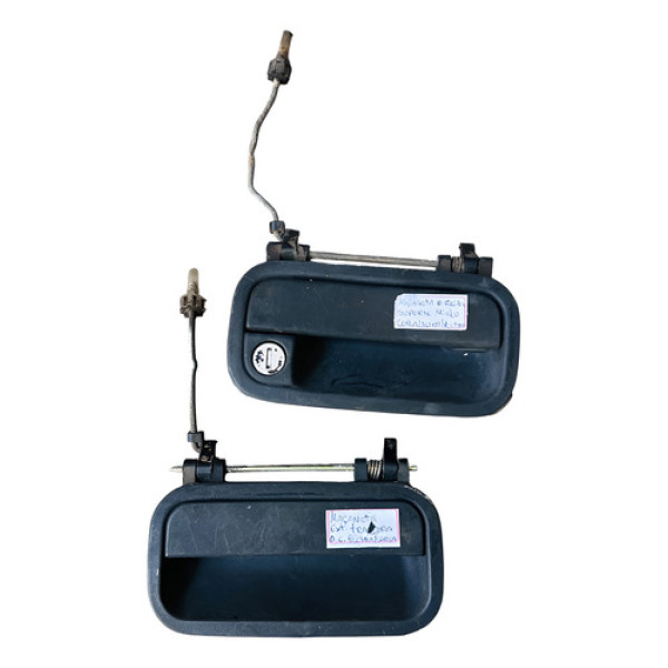 Par Maçaneta Externa Traseira Chevrolet Corsa 1996 A 2003 Preto Traseira