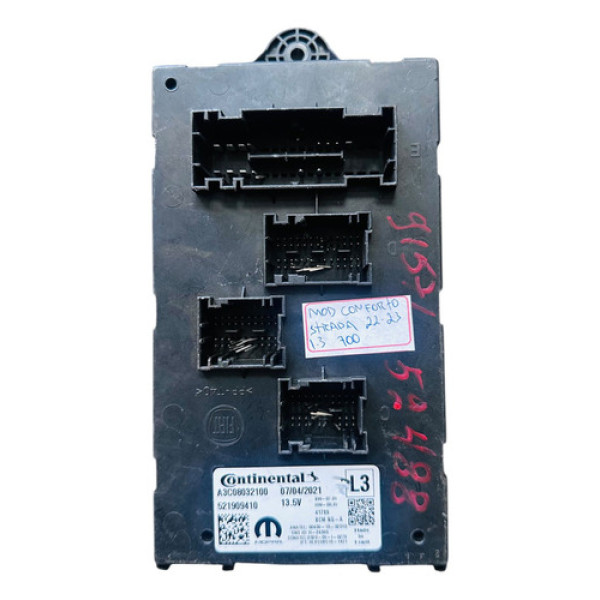 Módulo Conforto Fiat Strada 2020-2022 Original  521909410