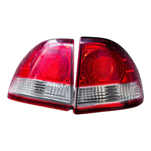 Par Lanternas Traseiras Chevrolet Classic Ls 11/16 Detalhe Ambos Lados Vermelho