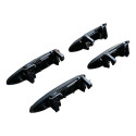 Conjunto Puxadores Externos Clio Ii 2000 A 2015 Preto