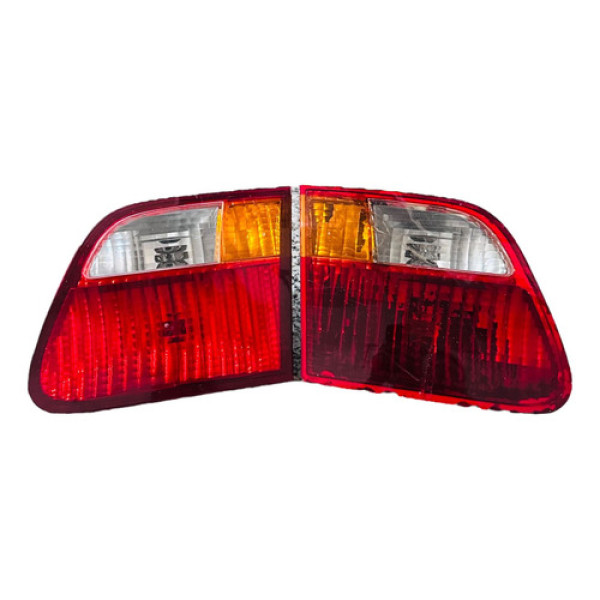 Par Lanternas Tampa Traseira Honda Civic 1999 À 2000 Vermelho/âmbar/transparente