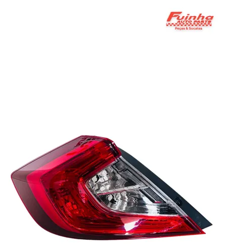 Lanterna Traseira Esquerda Honda Civic G10 17/21 Esquerdo/motorista Vermelho