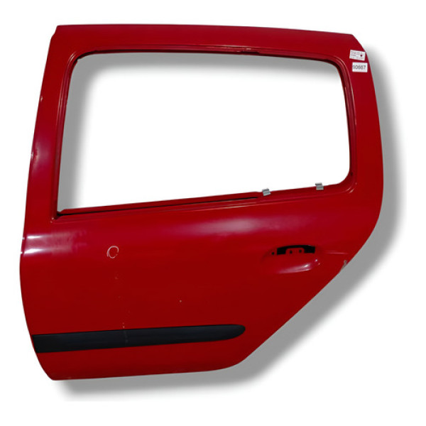Porta Traseira Esquerda Renault Clio 2004 2012 C/detalhe Traseira Esquerdo Vermelho