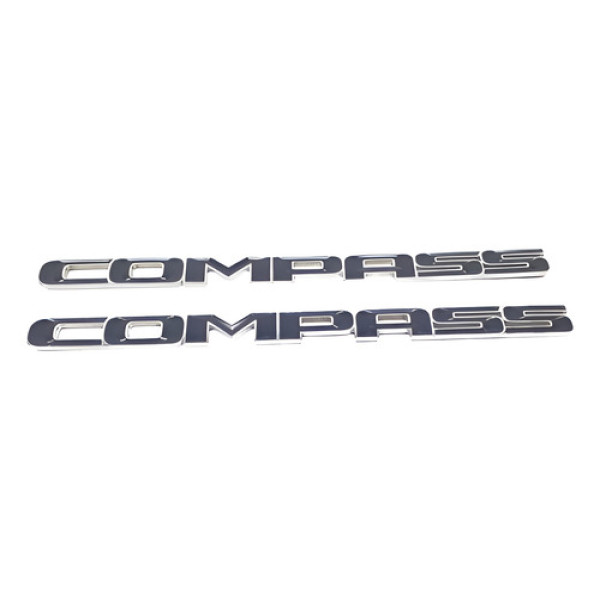 Emblema Lateral Jeep Compass 2018  Prata