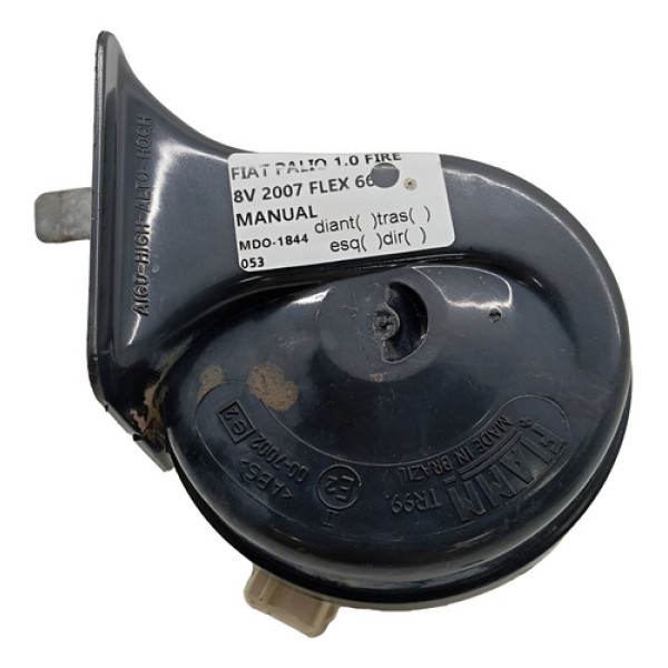 Buzina Caracol Fiat Palio 1.0 2007 E2007002e2