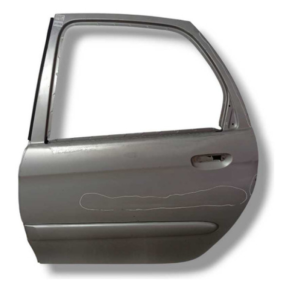 Porta Traseira Esquerda Citroen Xsara Picasso 2002 C/detalhe Traseira Esquerdo Prateado