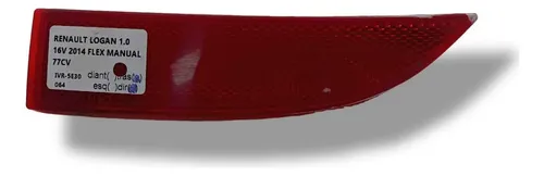 Refletor Olho De Gato Direito Renault Logan 1.0 2014 Vermelho