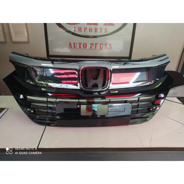Grade Parachoque Dianteiro Honda Hrv 2019 A 2021 Preto Brilhante