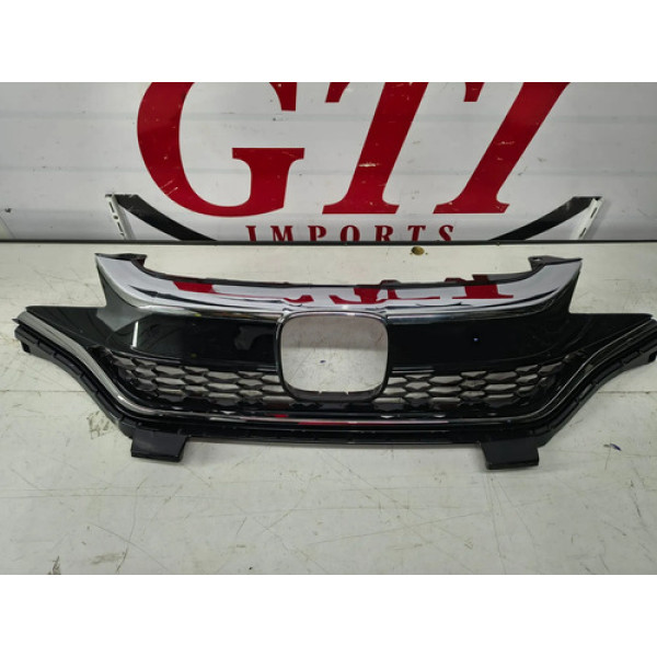 Grade Honda Fit 2018 / 2021 Com Friso Cromado Preto Cromado