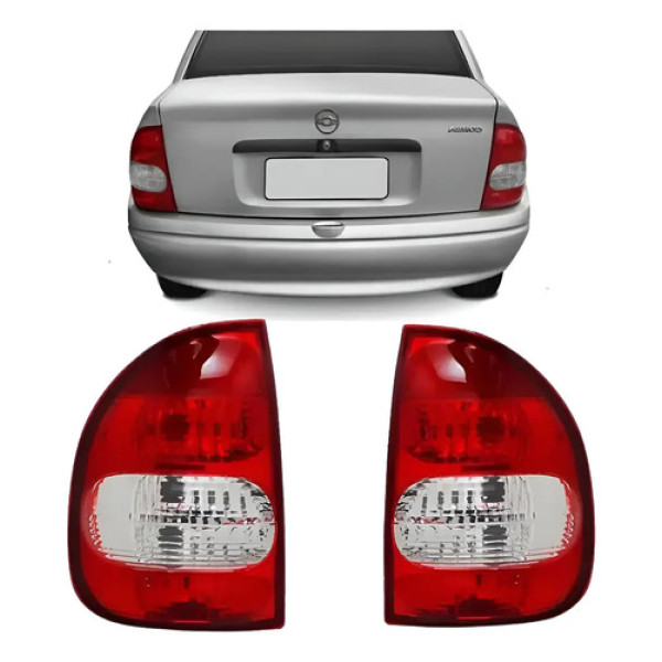 Lanterna Traseira Direita Corsa Sedan Cristal 2000 2010 Direito Vermelho