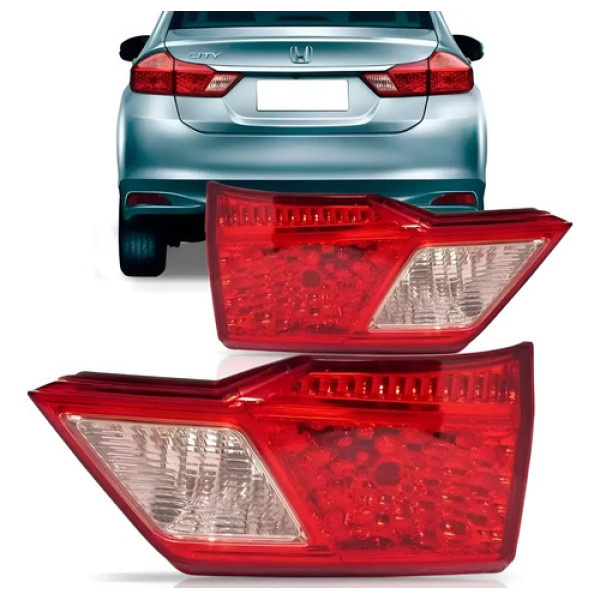 Lanterna Tampa Traseira Direita Honda City 2015 16 17  - Direito - Vermelho