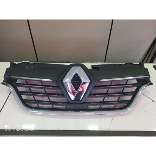 Grade Parachoque Dianteiro Renault Sandero Logan 2014 A 2019 Preto Fosco