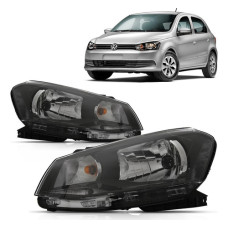 Par Farol Gol Saveiro Voyage G6 2013 A 2016 Simples Negra Ambos Lados