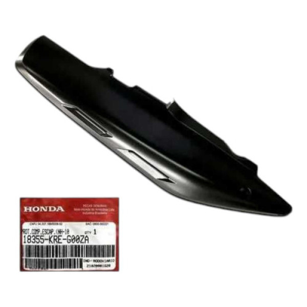 Carenagem Protetor Escapamento Honda Bros 160 2015 2024 Preto