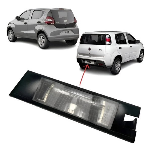 Lanterna Placa Traseira Fiat Novo Uno 2011/21 Mobi 2017/22