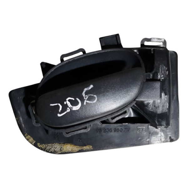 Maçaneta Interna Dianteira Direita Peugeot 207 206 2009 2015 Preto Dianteira