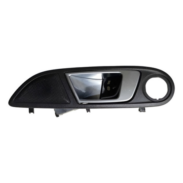 Maçaneta Interna Dianteira Esquerda Ford New Fiesta 2013/18 Prata E Preto Dianteira