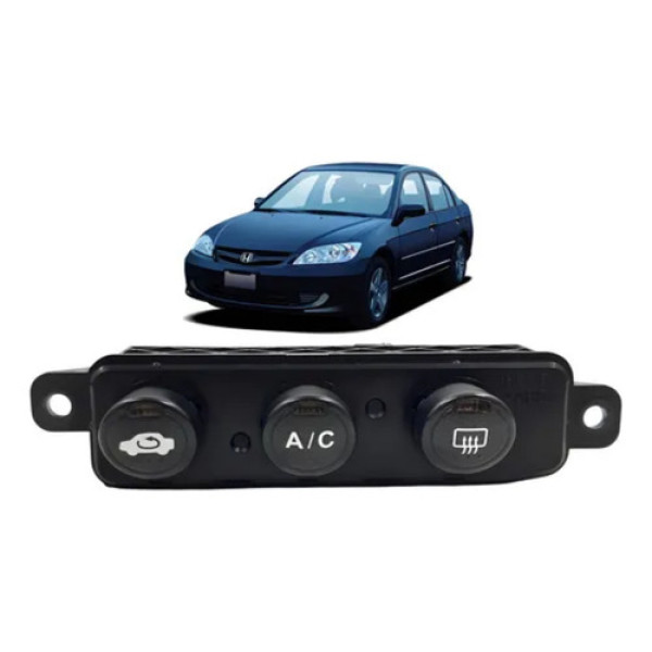 Comando Ar Condicionado Desembaçador Honda Civic 01/05 Origi Preto